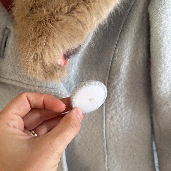 ANTHROPOLOGIE SIZE 4 elevenses beatrix coat *RARE* fur collar, ice queen - Picture 4 of 9
